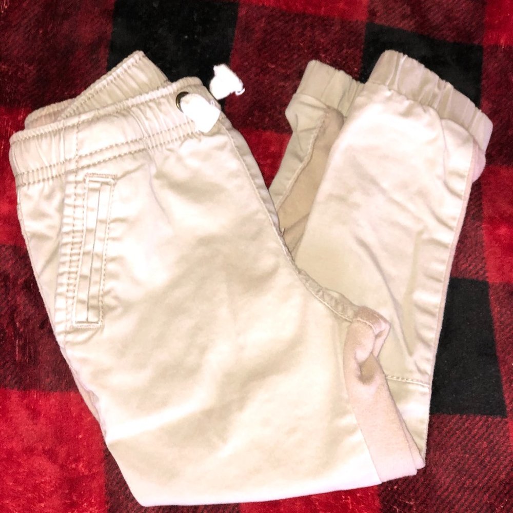 Toddler Khaki Pull on Jogger style pants